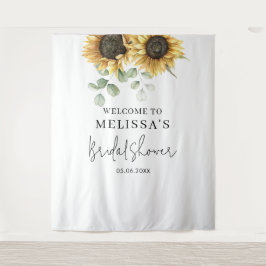 Tapete De Parede Floral Girassol Eucalyptus Chá de panela Fundo