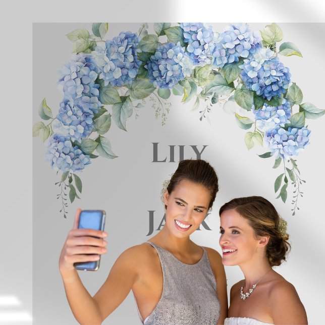 Tapete De Parede Floral Hydrangea Foto Selfie Plano de Casamento (Criador carregado)