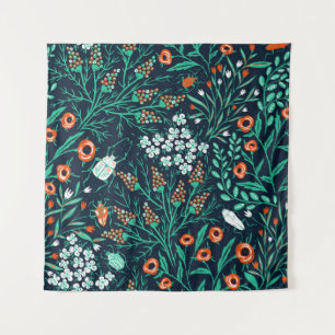 Tapete De Parede floral seamless pattern with summer blooms and co