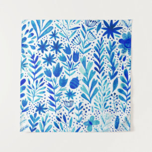 Tapete De Parede Floral Watercolor Plantas Textura Sem Costura