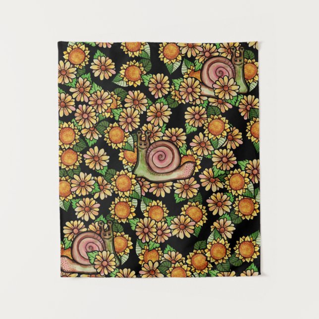 Tapete De Parede Flores de Caracóis Felizes (Frente)