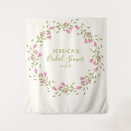 Tapete De Parede Flores de Jardim Rosa Rústico Personalizadas para 