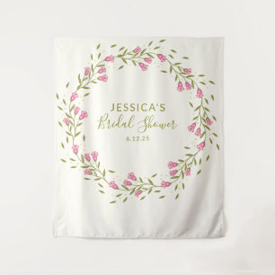 Tapete De Parede Flores de Jardim Rosa Rústico Personalizadas para 
