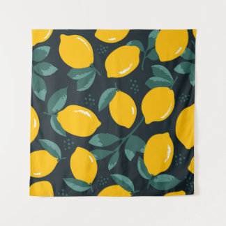 Tapete De Parede Flores De Limões, Textura De Verão Vintage.