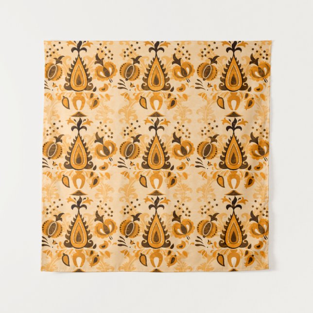 Tapete De Parede Flores de ornamento sem costura em papel de parede (Frente)