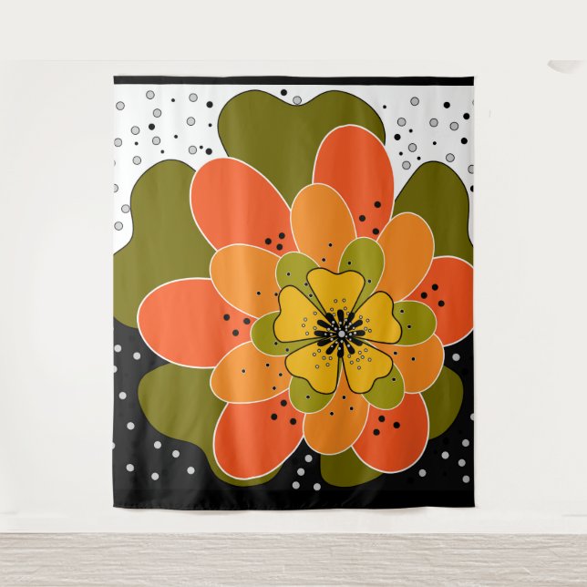 Tapete De Parede Flores de outono, flor, latido de ilustração (Frente)