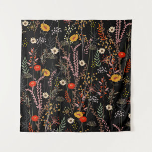 Tapete De Parede Flores de Prados Bloqueantes Desenhadas