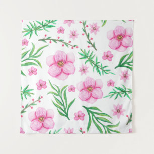 Tapete De Parede Flores de Rosas claro de Aquarela, Pequenos Berrie
