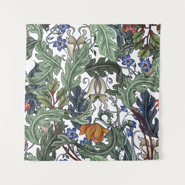 Tapete De Parede Flores, deco de arte, moderno, sem costura. (Frente)