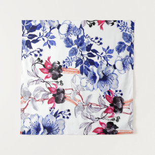 Tapete De Parede Flores Desenhadas À Mão: Aquarela Colorida