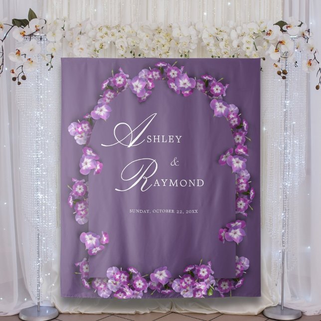 Tapete De Parede Flores Elegantes de Lilás Roxo Rústico com Rum (Criador carregado)