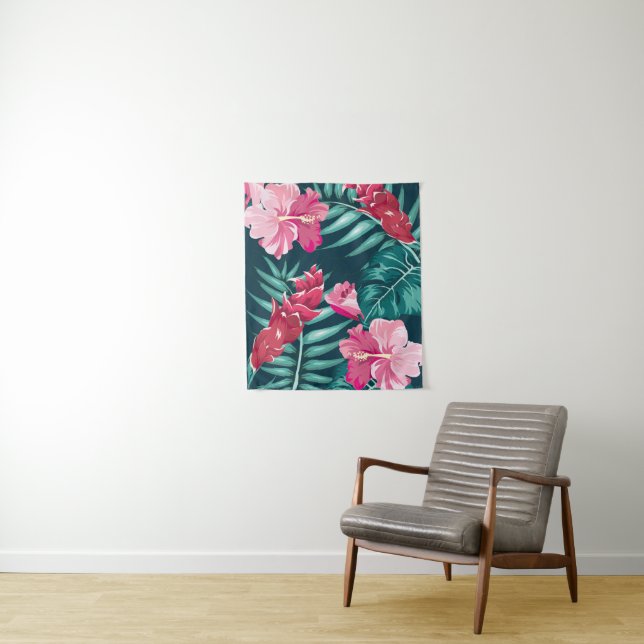 Tapete De Parede Flores Exóticas Rosa (In Situ)