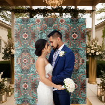 Flores Formais De Turquesa De Cobre Elegante