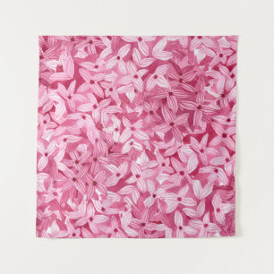 Tapete De Parede Flores lilases de aquarelas: fundo floral rosa