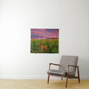 Tapete De Parede Flores Montanhas com paisagens de flores silvest