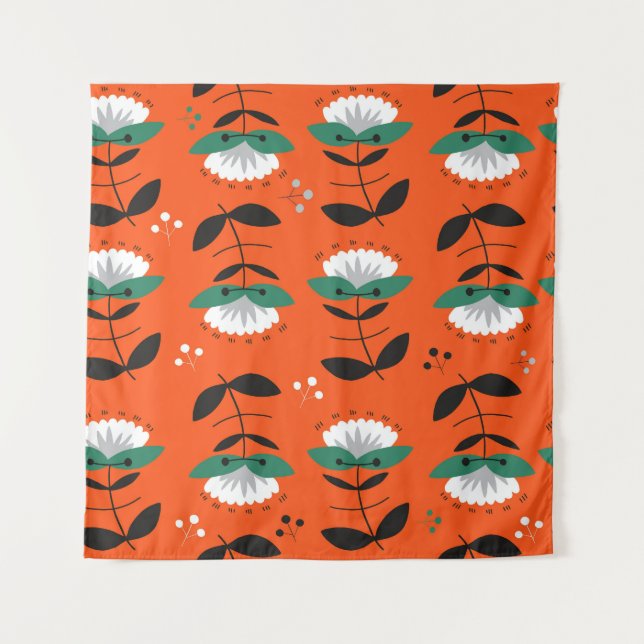 Tapete De Parede Flores retrorreflectoras, folhas: padrão uniforme. (Frente)