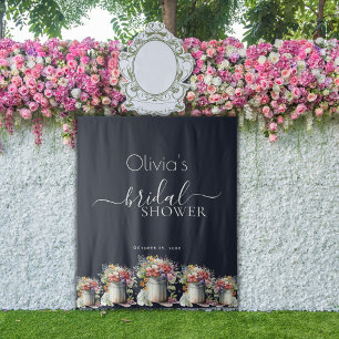 Tapete De Parede Flores Românticas de Mola Vase Chá de panela