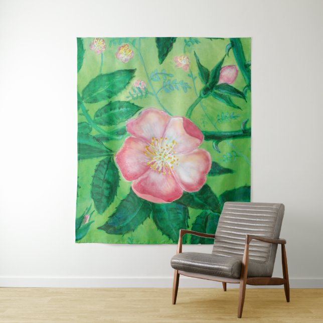 Tapete De Parede Flores rosa selvagens (In Situ)