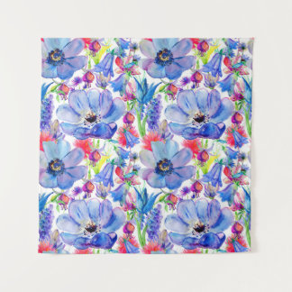 Tapete De Parede Flores Selvagens Papel de parede de aquarela