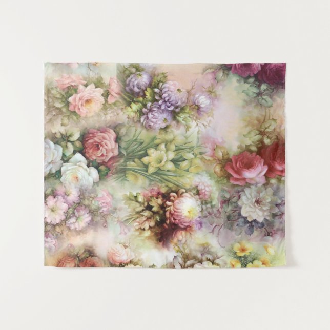 Tapete De Parede Flores Vintage (Frente (Horizontal))