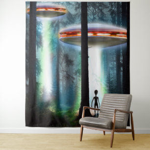 Tapete De Parede Floresta Alienígena de OVNI