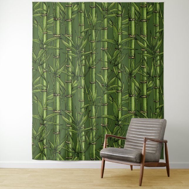 Tapete De Parede Floresta de bambu em verde (In Situ)