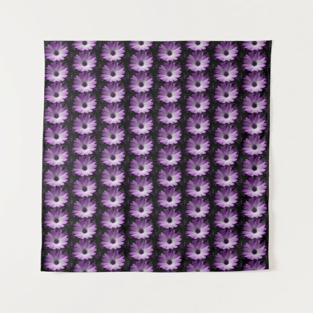 Tapete De Parede Floresta de Flor Roxo (Frente (Horizontal))