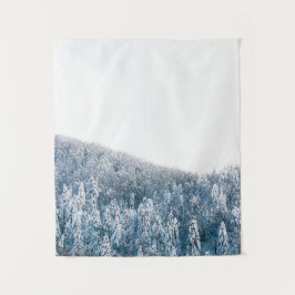 Tapete De Parede Floresta de inverno de primavera coberta de neve