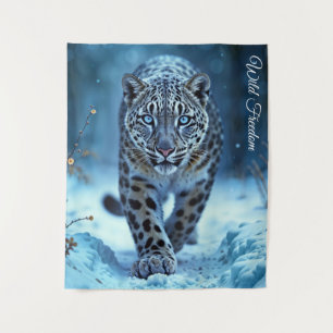 Tapete De Parede Floresta encantada de leopardo-da-neve selvagem