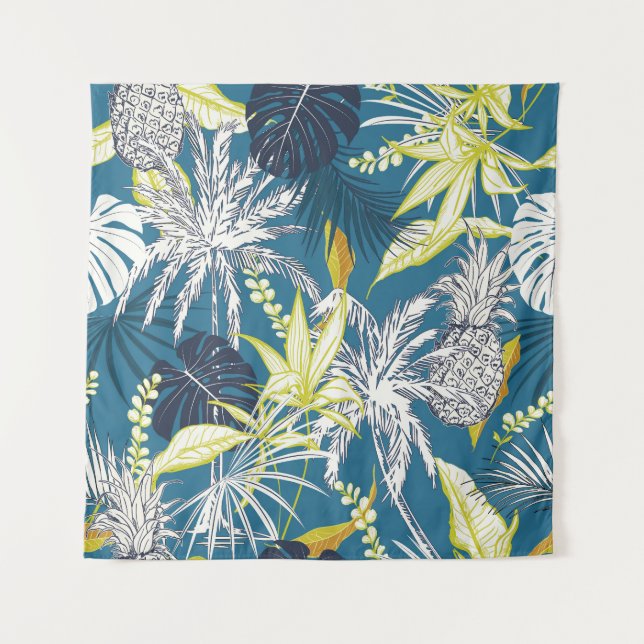 Tapete De Parede Floresta Tropical: Desenhada Colorida. (Frente)