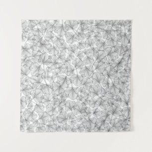 Tapete De Parede Flowers floral background line art