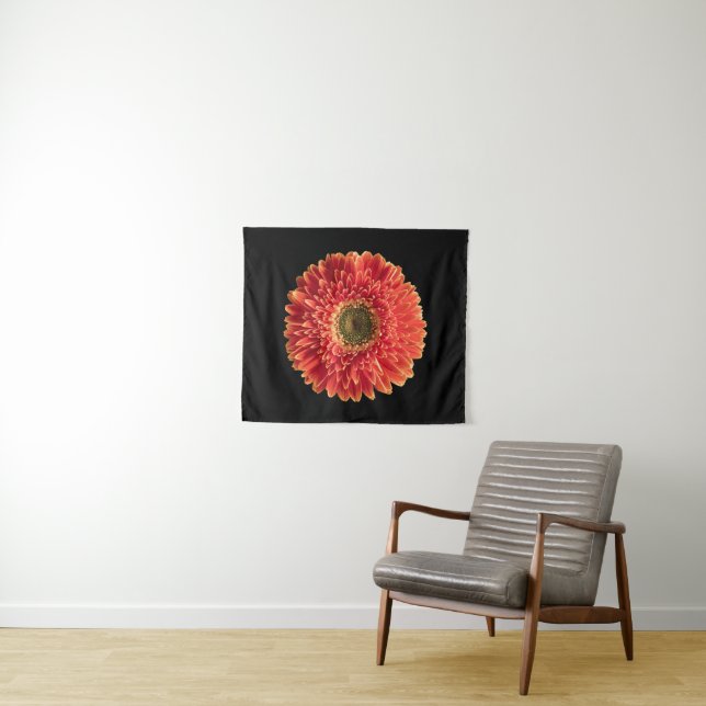 Tapete De Parede Flowers | Orange Gerbera Daisy (In Situ (Horizontal))