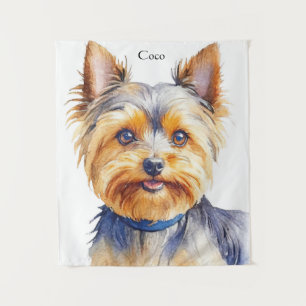 Tapete De Parede Fluffy Yorkshire Terrier Soft e Gentle Dog Art