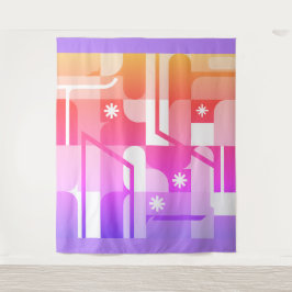 Tapete De Parede Fluorescente Pastel Geométrico