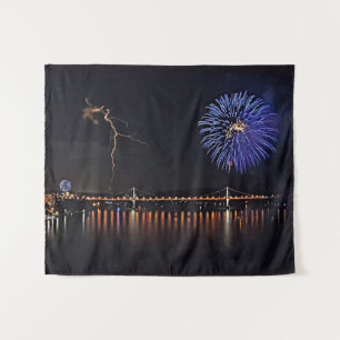 Tapete De Parede Fogos de Artifício Com Relâmpagos
