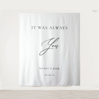 Tapete De Parede Foi Sempre Você Fundo de Casamento Minimalista