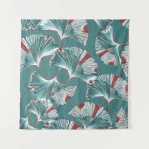 Tapete De Parede Folha de Ginkgo Biloba, padrão de toalha.