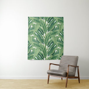 Tapete De Parede Folhas de Banana Tropical Verde