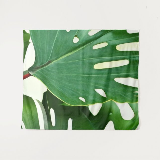 Tapete De Parede Folhas de Monstera  (Frente (Horizontal))