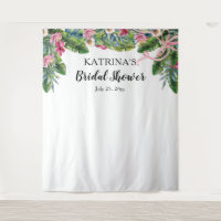 Folhas Tropicais | Chuveiro de Noiva Floral Rosa