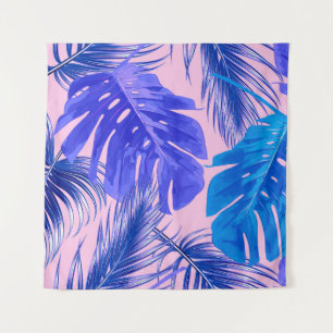 Tapete De Parede Folhas tropicais de palma, folhas de selva, flora 