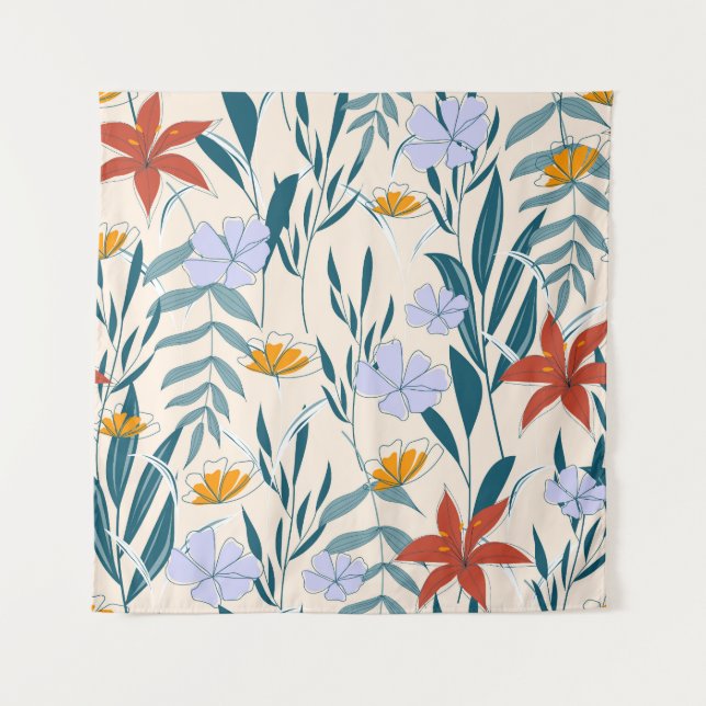 Tapete De Parede Folhas Tropicais: Fundo Abstrato fascinável. (Frente)