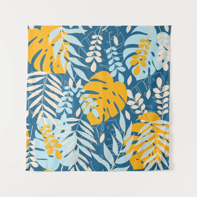 Tapete De Parede Folhas Tropicais: Selva Abstrato (Frente)