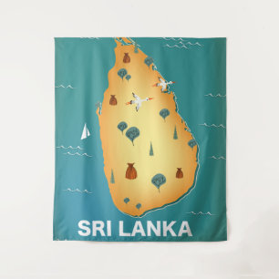 Tapete De Parede Folheto de posteres de viagens do Sri Lanka