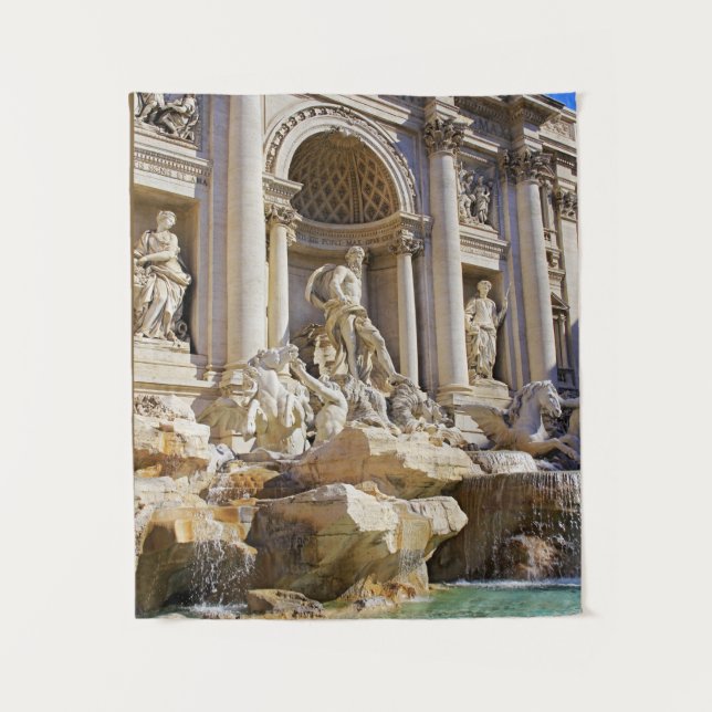 Tapete De Parede Fonte de Trevi Roma Fotografia (Frente)