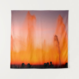 Tapete De Parede Fonte mágica de Montjuic, Barcelona, Espanha. Noit