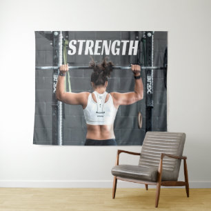 Tapete De Parede Força Fitness Mulheres Músculo Motivação Treino