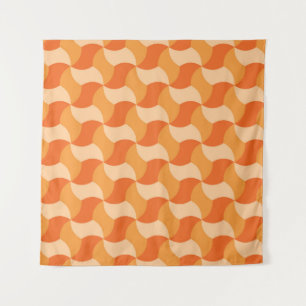 Tapete De Parede Formas geométricas de laranja: Azulejo Abstrato