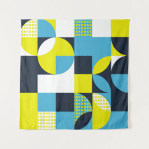 Tapete De Parede Formas geométricas, fundo abstrato colorido.