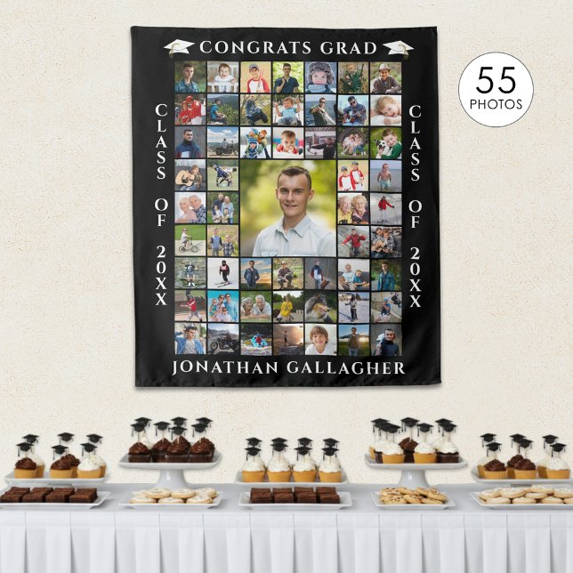 Tapete De Parede Formatura 55 Colagem de Fotos Parabéns Graduado (Criador carregado)
